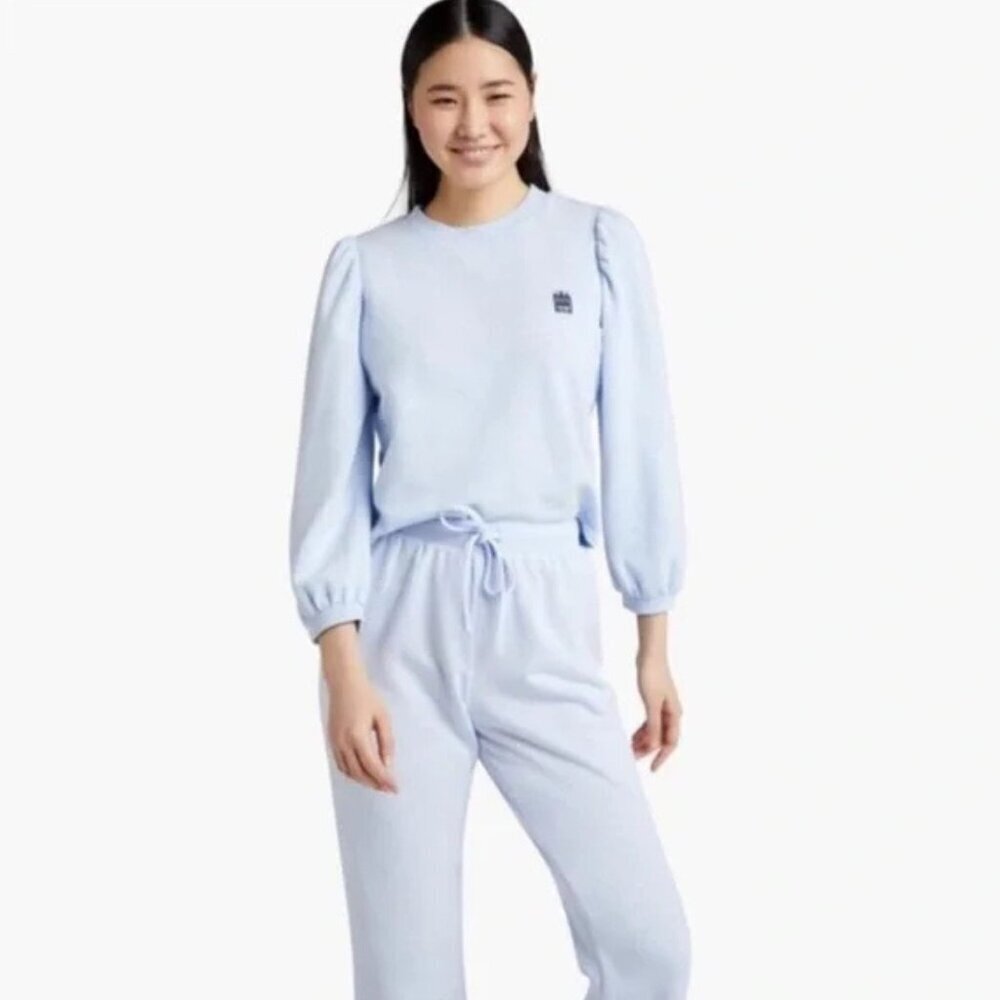 Hill House Light Blue Teddy Sweatshirt Size Medium 41470